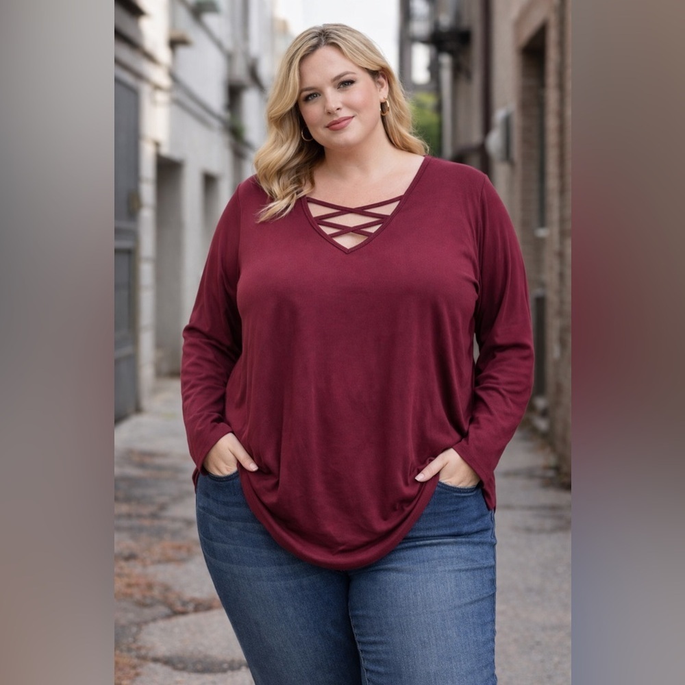 Bobbie Brooks Lattice Top